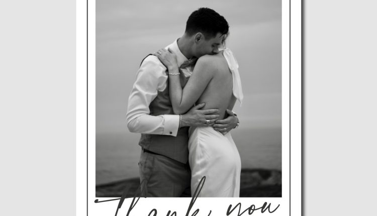 Thank You Card Big Text 5 x7