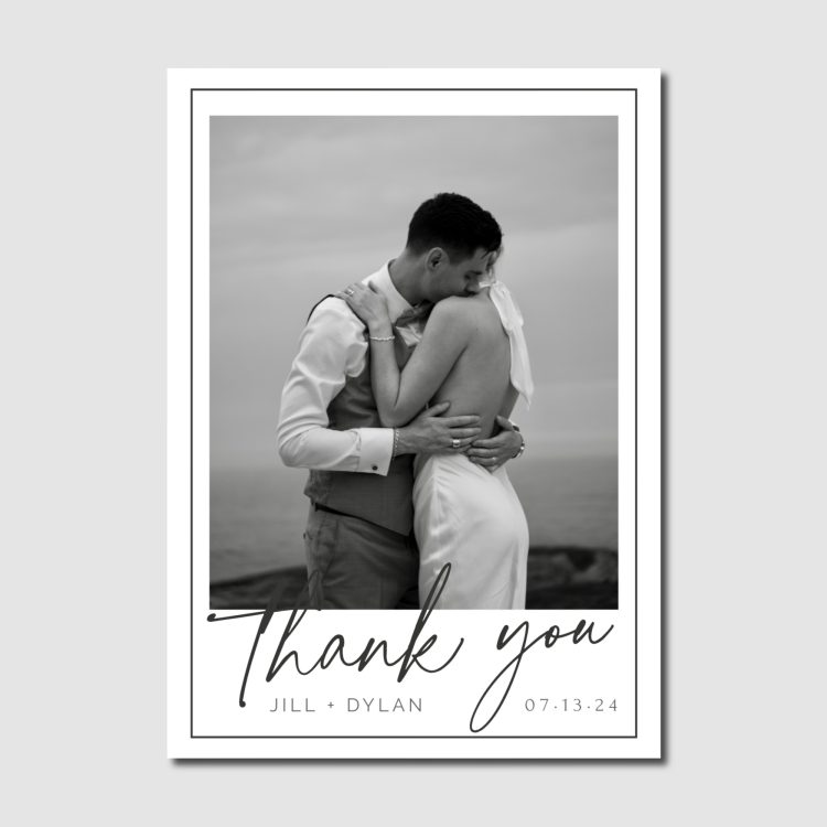 Thank You Card Big Text 5 x7