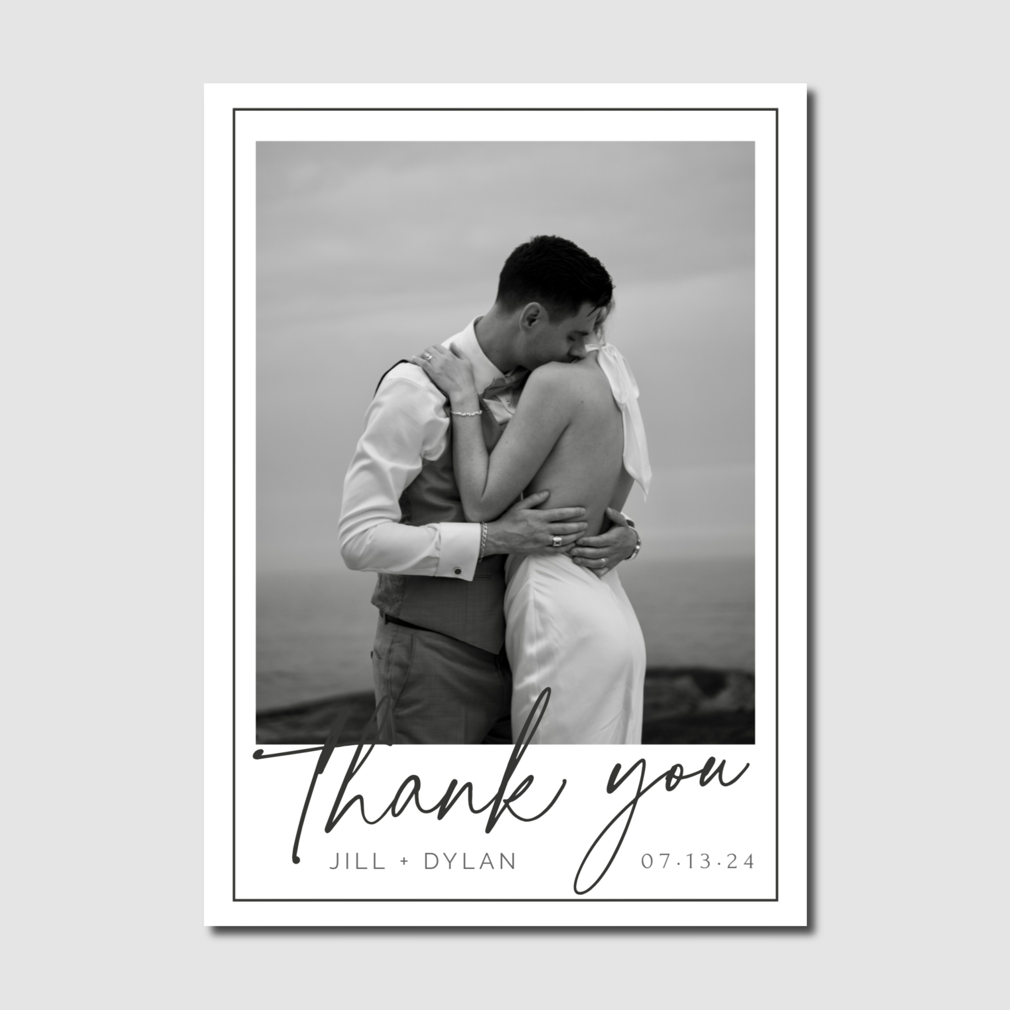Thank You Card Big Text 5 x7