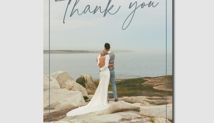 Thank You Full Photo with Frame 5 x 7