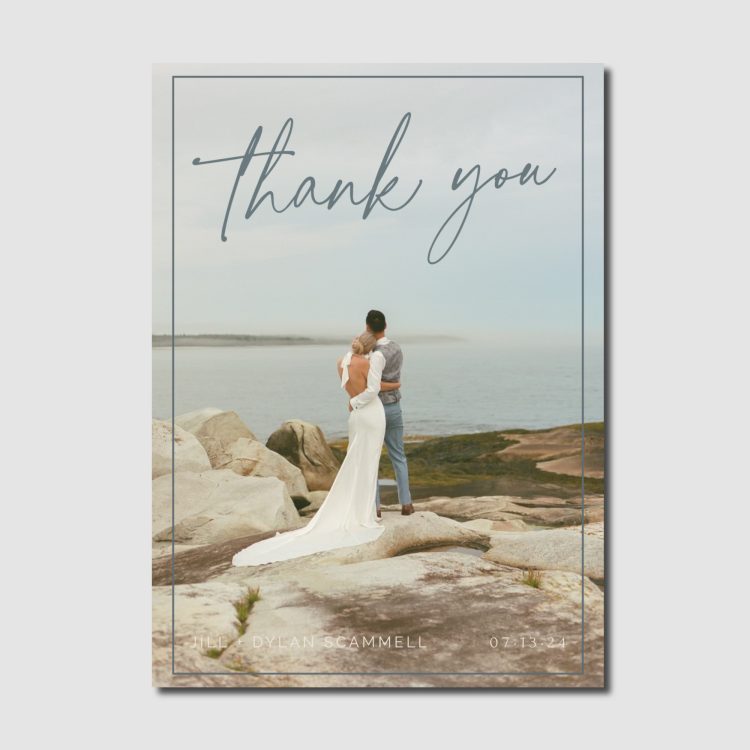 Thank You Full Photo with Frame 5 x 7